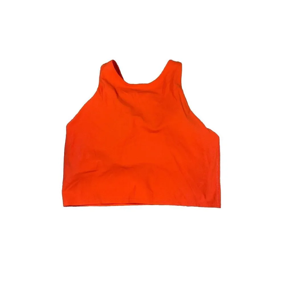 Athleta Women's Activewear Sport‎ Bra Halter Sleeve Orange Medium
